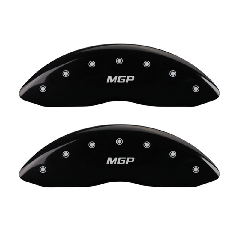 MGP Front set 2 Caliper Covers Engraved Front MGP Black finish silver ch thumbnail 2