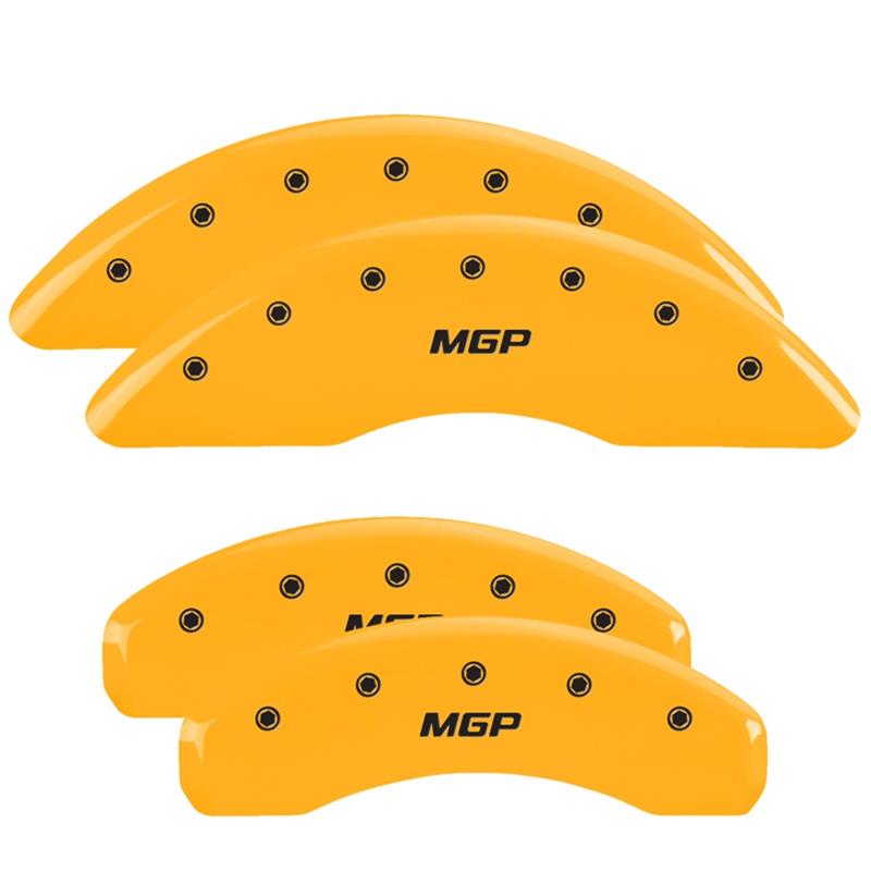 MGP 4 Caliper Covers Engraved Front & Rear MGP Yellow finish black ch thumbnail 3