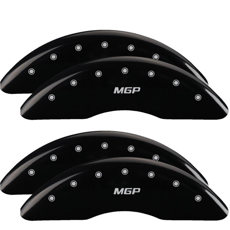 MGP Black Caliper Covers for 2017-2019 Q7 - 15230SMGPBK Set of 4 caliper covers, Engraved Front and Rear: MGP, powder coat finish, silver characters
