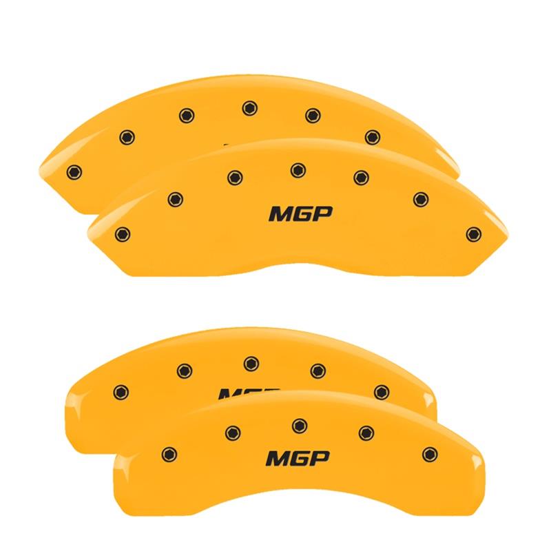 MGP Yellow Caliper Covers for 2019-2024 Q5, 2021-2024 Q5 SPORTBACK - 15231SMGPYL Set of 4 caliper covers, Engraved Front and Rear: MGP, powder coat finish, black characters