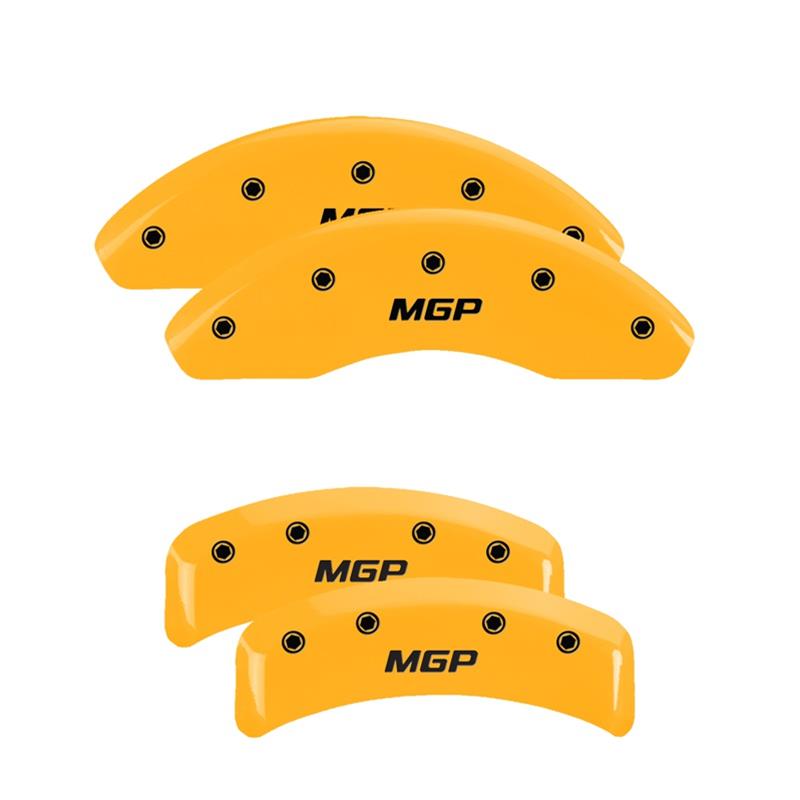MGP 4 Caliper Covers Engraved Front & Rear MGP Yellow Finish Black Char 2006 Toyota Camry thumbnail 3