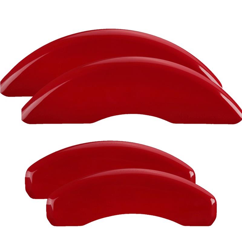 MGP Caliper Covers - Brake for 2009-2015 VENZA 16216SCLCRD Disc Cover, Set of 4: Red finish, Silver Classic (No Engraving)