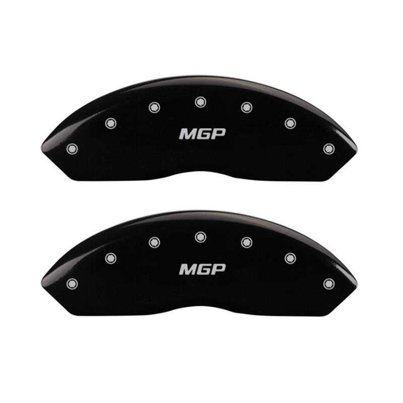 MGP Front set 2 Caliper Covers Engraved Front MGP Black finish silver ch thumbnail 2