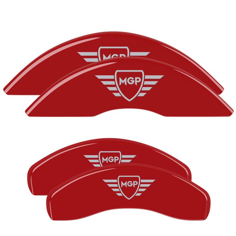 MGP Caliper Covers - Brake for 2013-2017 RANGE ROVER SPORT, ROVER, 2014-2016 LR4 25002SCUSDF Set Of 4 Covers, Engraved Front And Rear: Custom Graphics, Designated Finish.