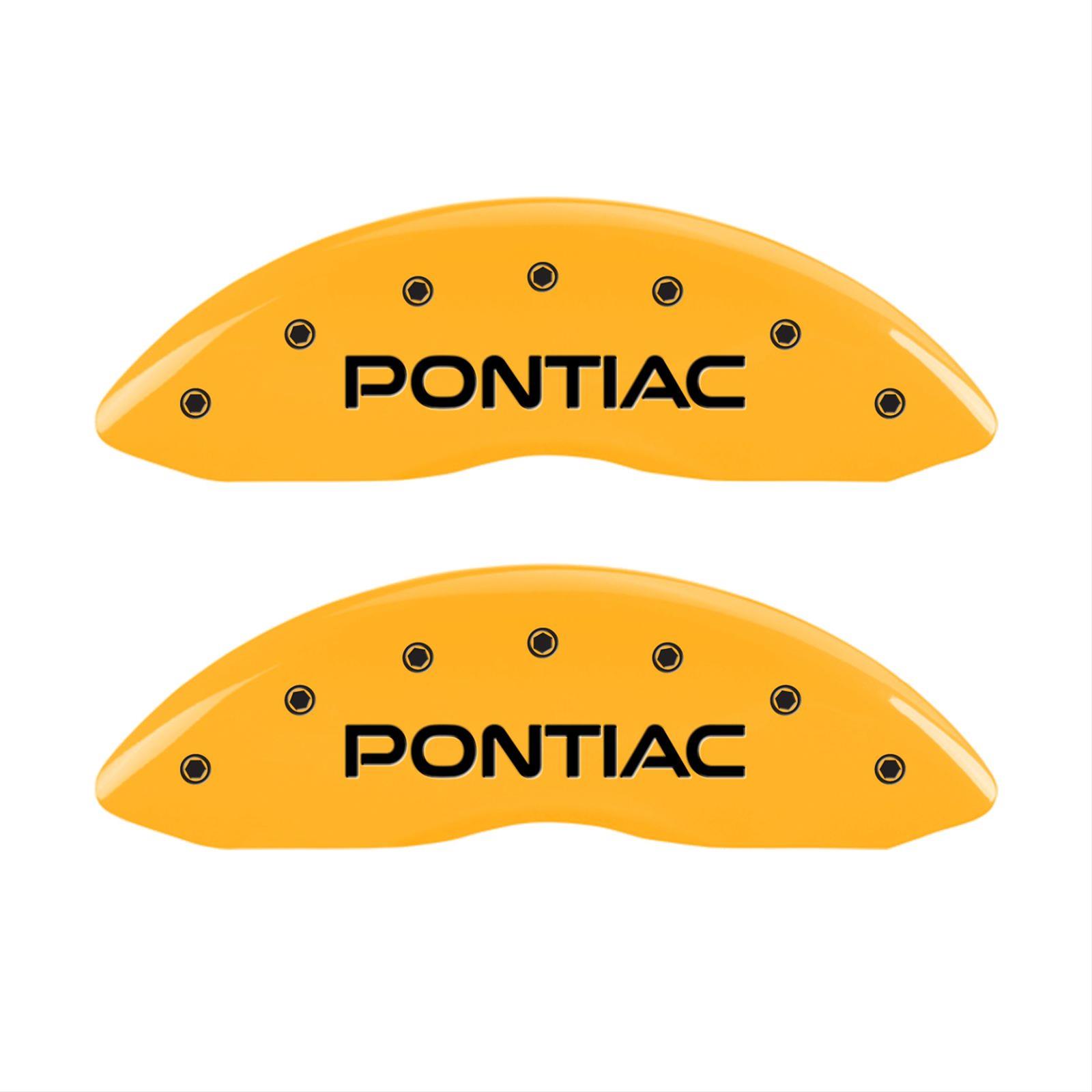 MGP 4 Caliper Covers Engraved Front Pontiac Rear Gxp Yellow Finish Black Char 2008 Pontiac G8