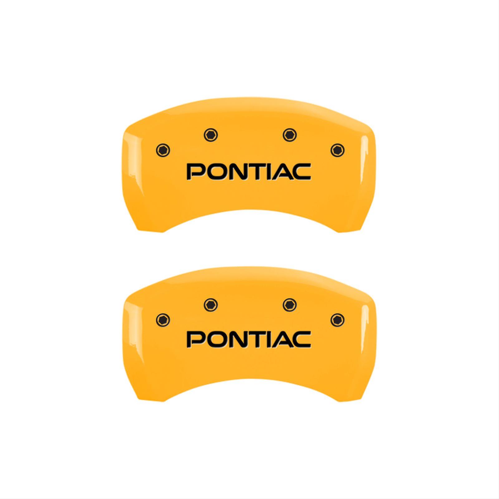 MGP 4 Caliper Covers Engraved Front & Rear Pontiac Yellow Finish Black Char 2007 Pontiac Solstice thumbnail 2