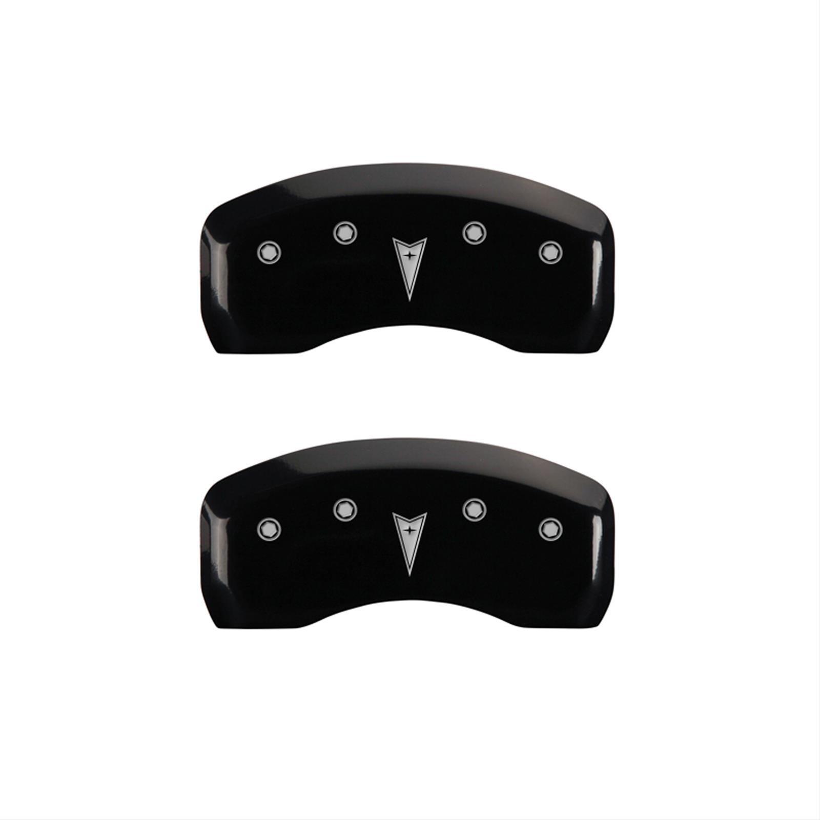 MGP 4 Caliper Covers Engraved Front Pontiac Rear Arrow Black Finish Sil Char 2004 Pontiac Bonneville thumbnail 2