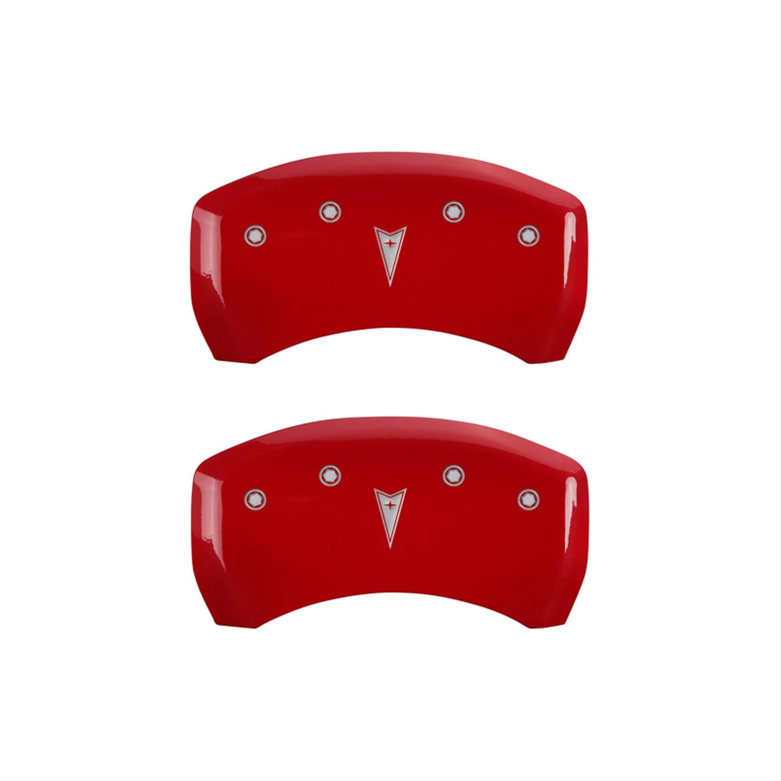 MGP 4 Caliper Covers Engraved Front Pontiac Rear Arrow Red Finish Silver Char 2007 Pontiac Solstice thumbnail 2