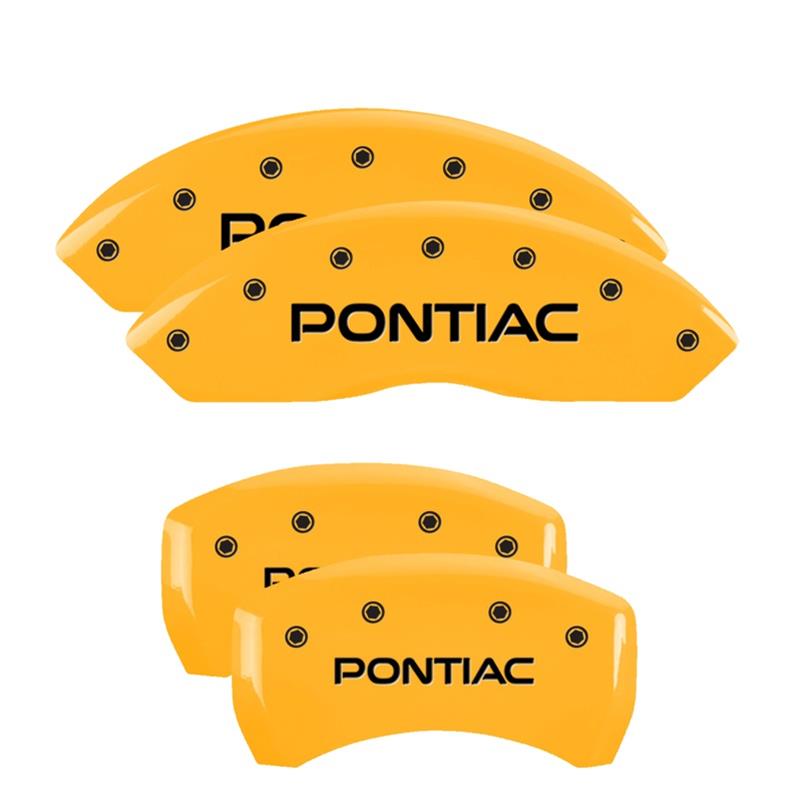 MGP 4 Caliper Covers Engraved Front & Rear Pontiac Yellow Finish Black Char 2007 Pontiac Solstice thumbnail 3