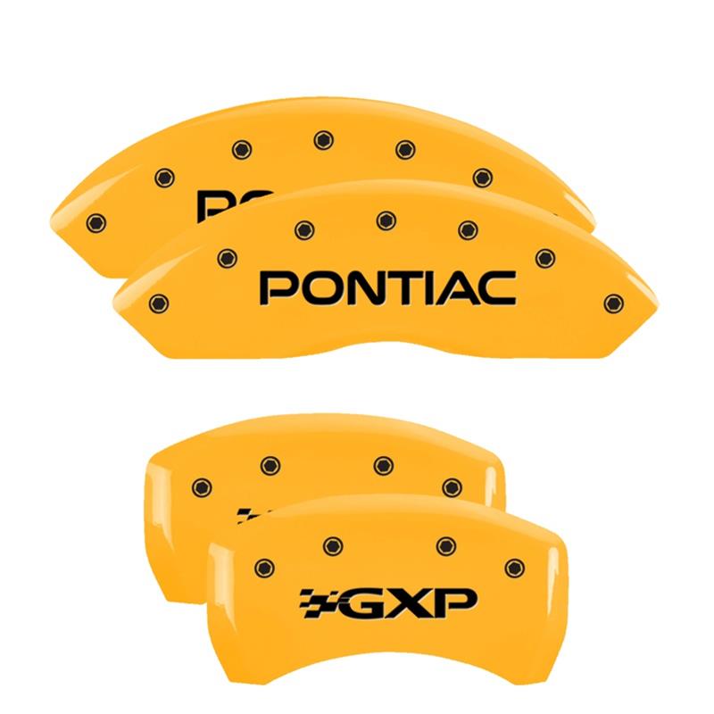MGP 4 Caliper Covers Engraved Front Pontiac Rear Gxp Yellow Finish Black Char 2007 Pontiac Solstice thumbnail 3