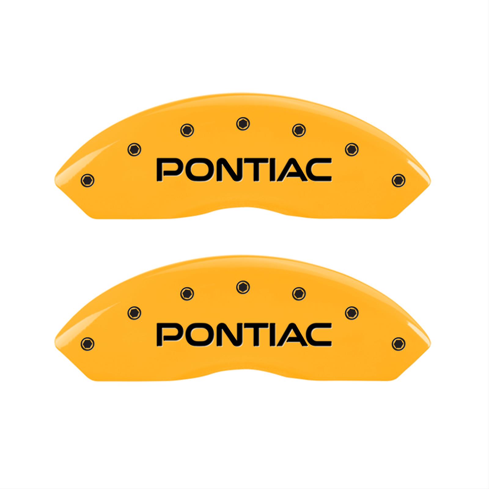 MGP 4 Caliper Covers Engraved Front Pontiac Rear Gxp Yellow Finish Black Char 2007 Pontiac Solstice