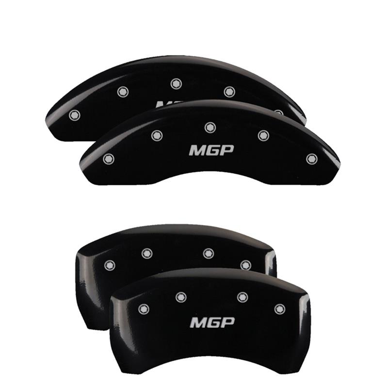 MGP 4 Caliper Covers Engraved Front & Rear MGP Black finish silver ch thumbnail 3