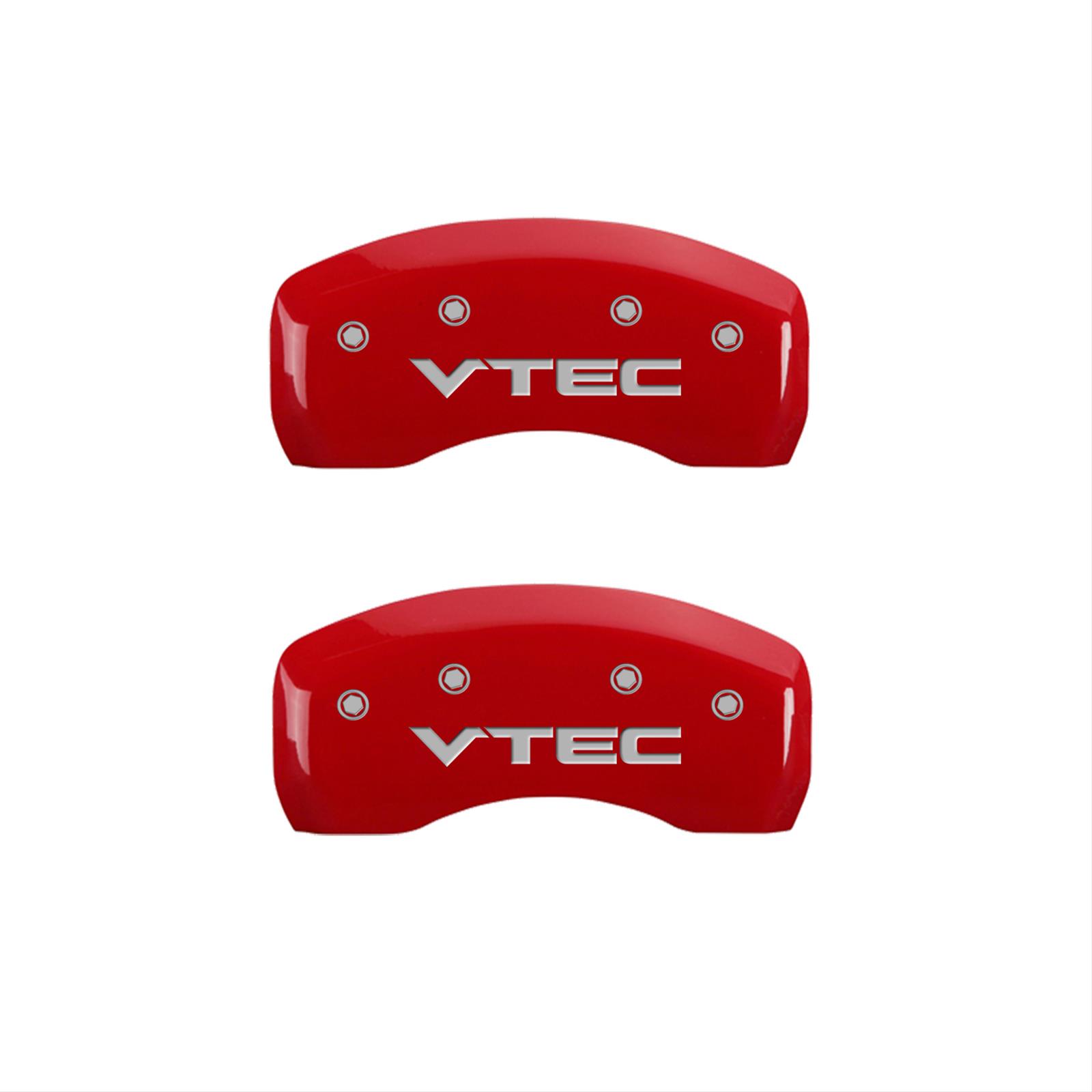 MGP 4 Caliper Covers Engraved Front & Rear Vtech Red finish silver ch thumbnail 2