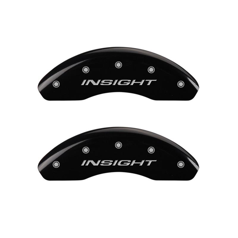 MGP Front set 2 Caliper Covers Engraved Front Insight Black finish silver ch thumbnail 2