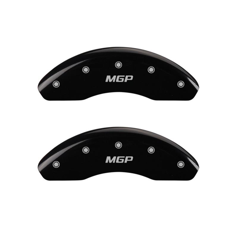 MGP Front set 2 Caliper Covers Engraved Front MGP Black finish silver ch thumbnail 2