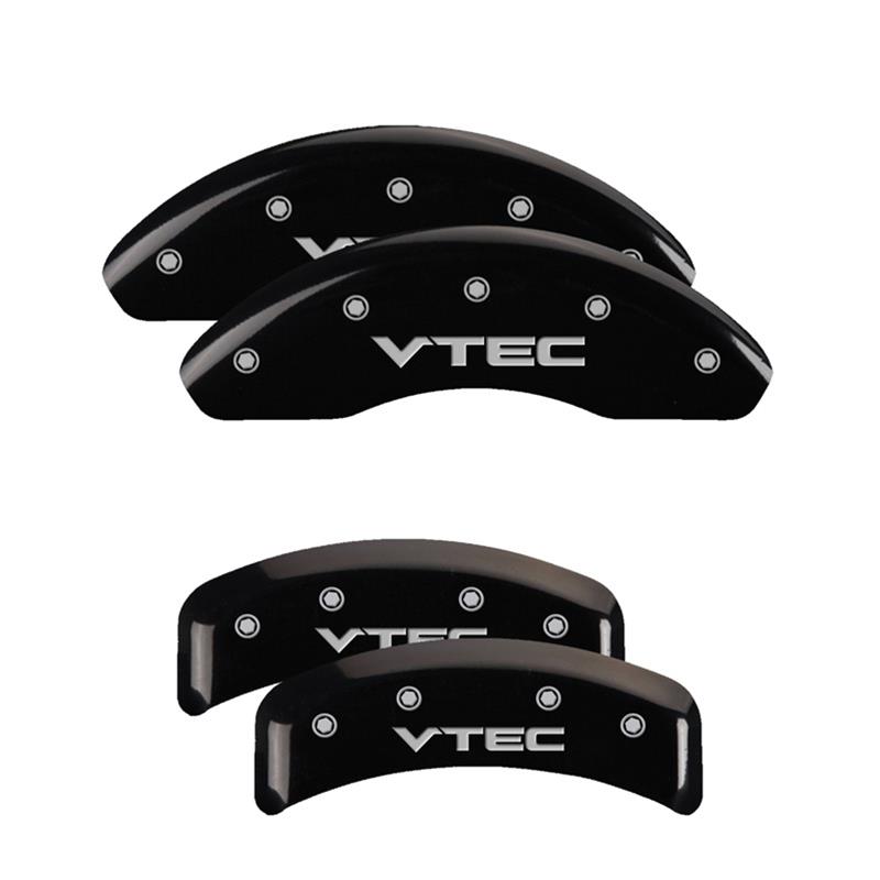 MGP 4 Caliper Covers Engraved Front & Rear Vtech Black finish silver ch thumbnail 3