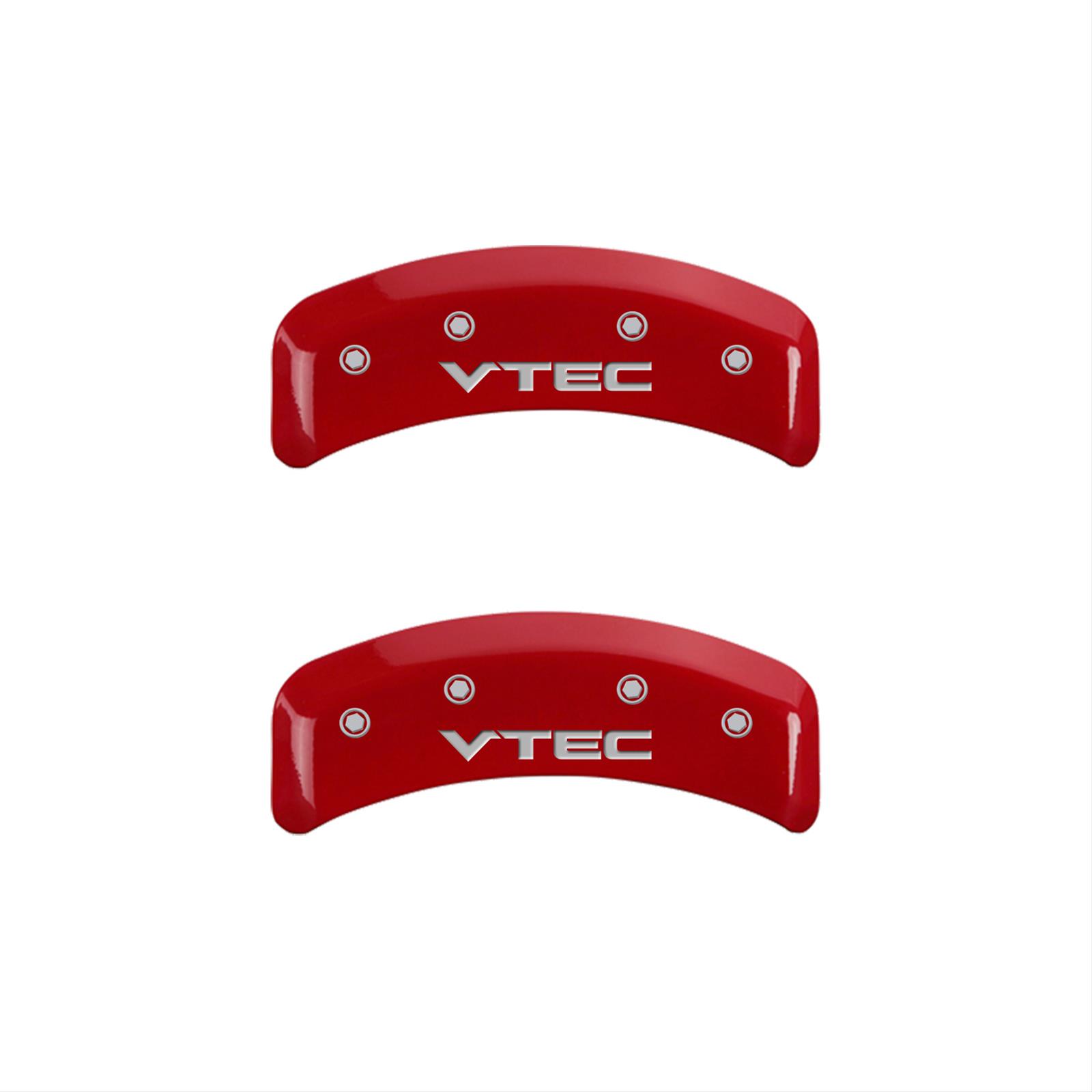 MGP 4 Caliper Covers Engraved Front & Rear Vtech Red finish silver ch thumbnail 2