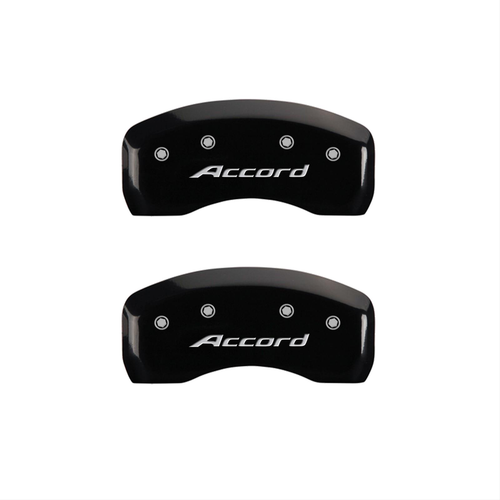 MGP 4 Caliper Covers Engraved Front Accord Engraved Rear Accord Black finish silver ch thumbnail 2