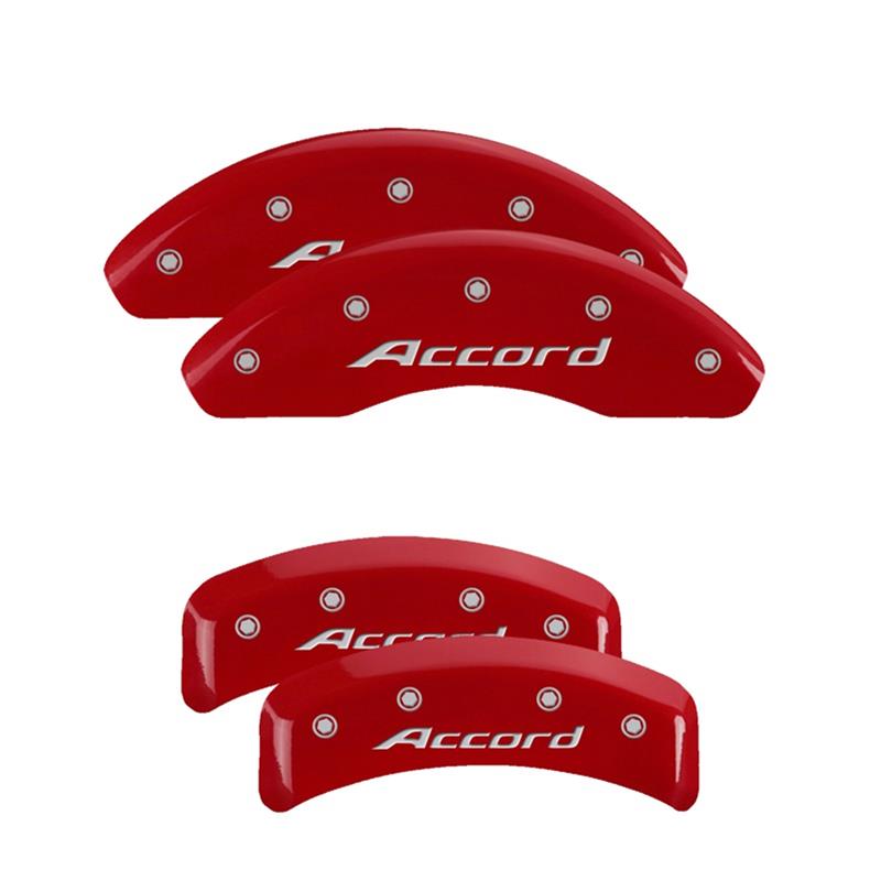 MGP Caliper Covers - Brake for 2008-2012 ACCORD 20130SCUSDF Set Of 4 Covers, Engraved Front And Rear: Custom Graphics, Designated Finish.