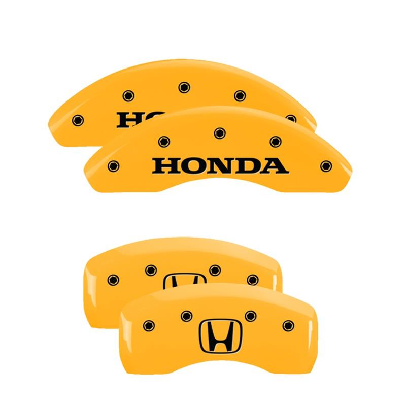 MGP 4 Caliper Covers Engraved Front Honda Rear H Logo Yellow Finish Black Char 2004 Honda S2000 thumbnail 3