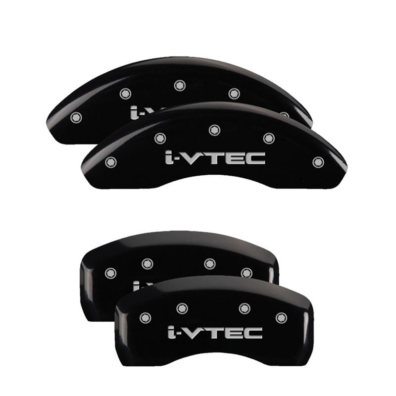 MGP 4 Caliper Covers Engraved Front & Rear i-Vtec Black finish silver ch thumbnail 2