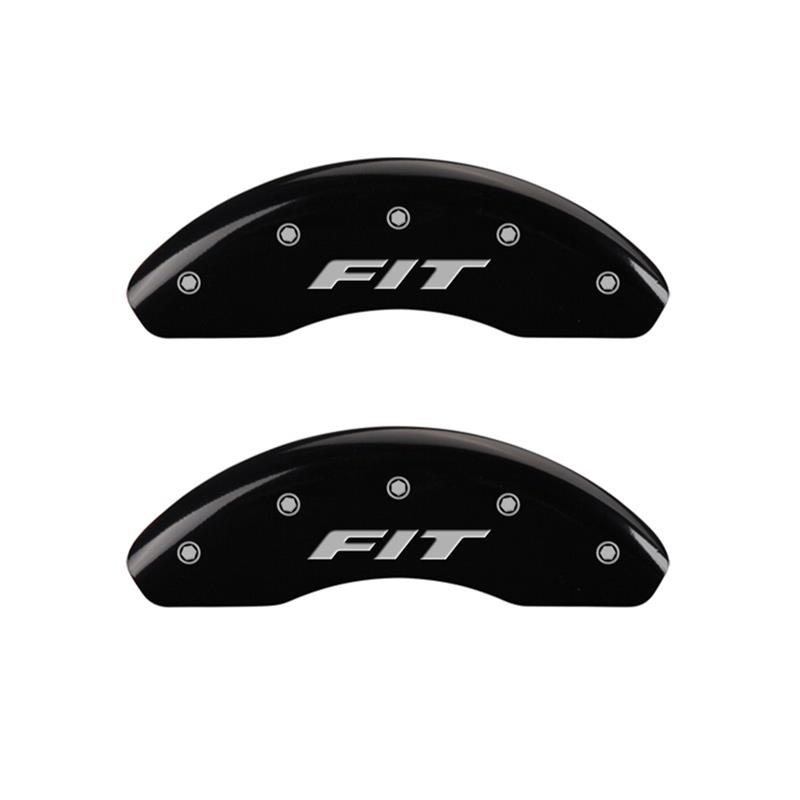 MGP Front set 2 Caliper Covers Engraved Front FIT Black finish silver ch thumbnail 2