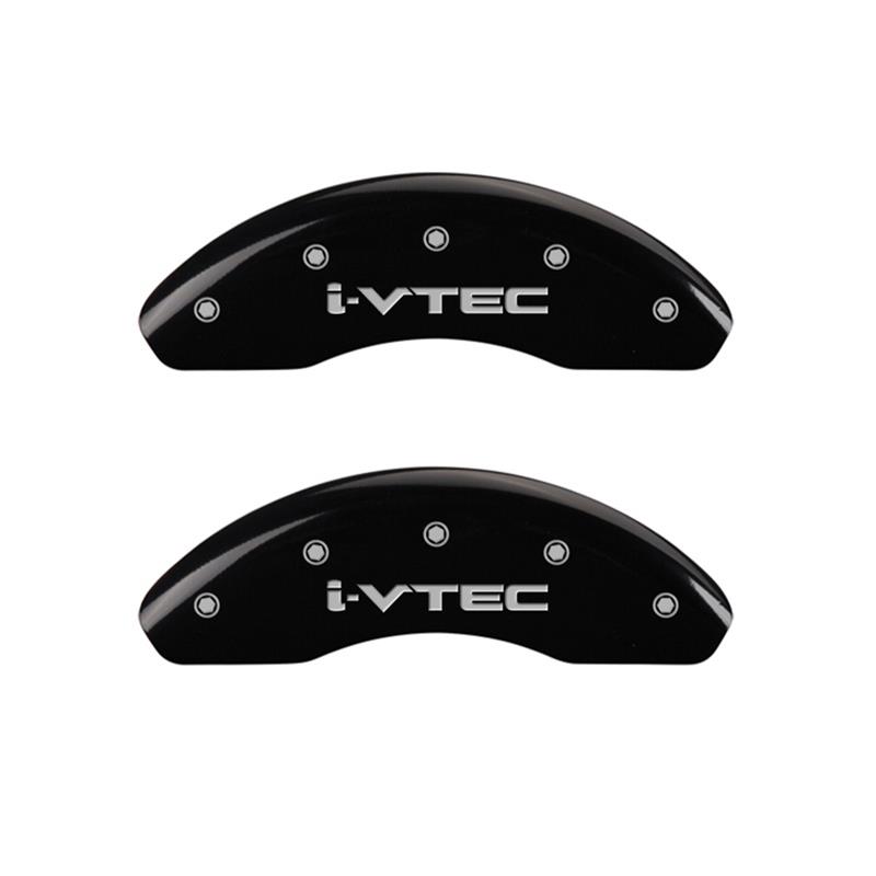 MGP Front set 2 Caliper Covers Engraved Front i-Vtec Black finish silver ch thumbnail 2