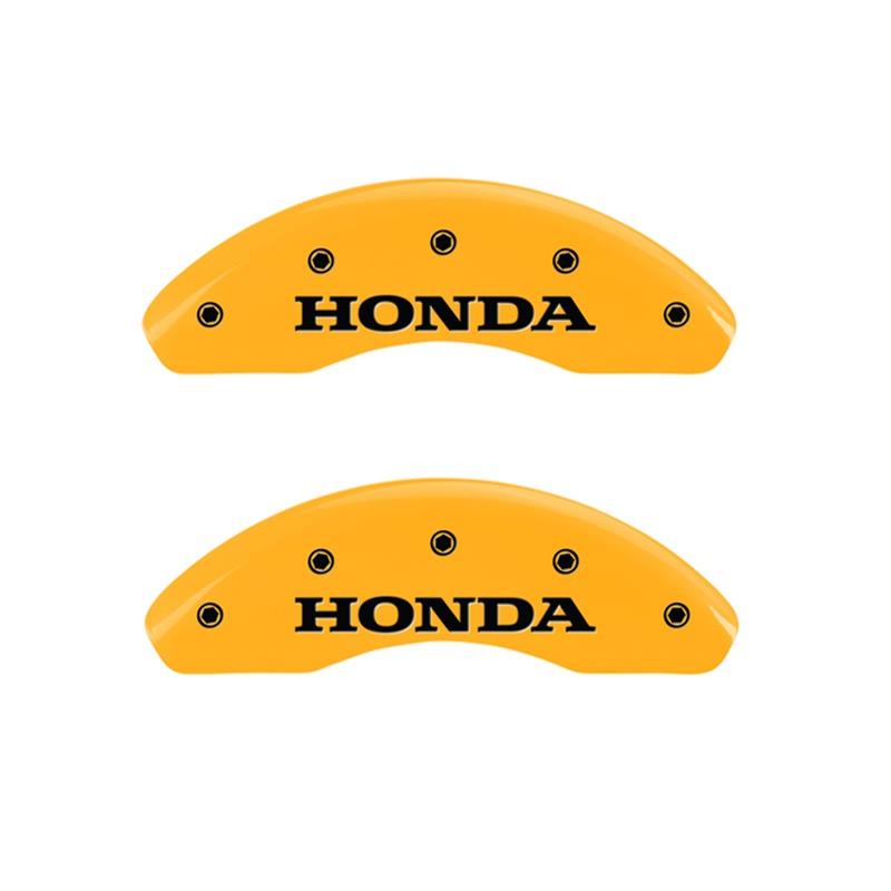 MGP 2 Caliper Covers Engraved Front Honda Yellow Finish Black Characters 1999 Honda Accord thumbnail 2