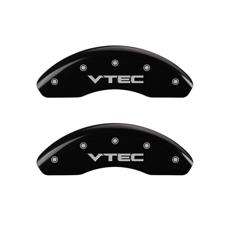 MGP Front set 2 Caliper Covers Engraved Front Vtec Black finish silver ch thumbnail 2