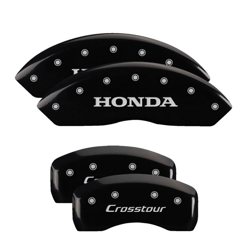 MGP 4 Caliper Covers Engraved Front Honda Engraved Rear Crosstour Black finish silver ch thumbnail 3