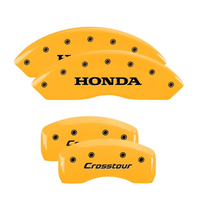MGP 4 Caliper Covers Engraved Front Honda Rear Crosstour Yellow Finish Blk Char 11 Honda Crosstour thumbnail 3