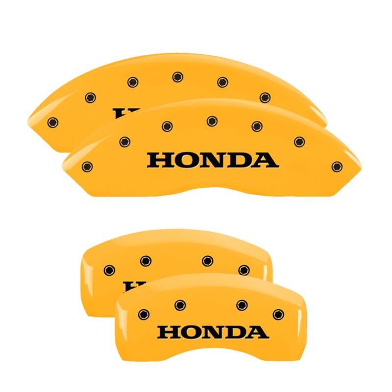 MGP 4 Caliper Covers Engraved Front & Rear Honda Yellow Finish Black Char 2004 Honda Pilot thumbnail 3