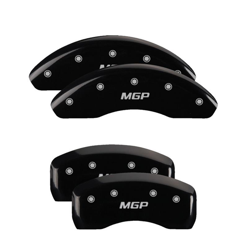 MGP 4 Caliper Covers Engraved Front & Rear MGP Black finish silver ch thumbnail 3