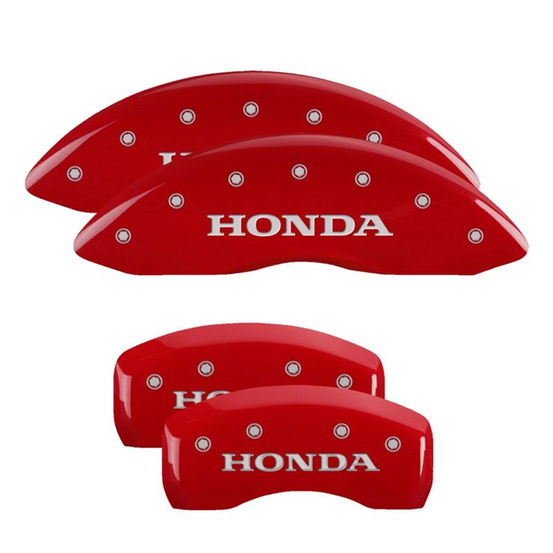 MGP Caliper Covers - Brake for 2023-2024 PILOT 20233SCLCBK Set Of 4 Covers, No Engraving: Classic Covers, Black Powder Coat Finish, Silver Characters