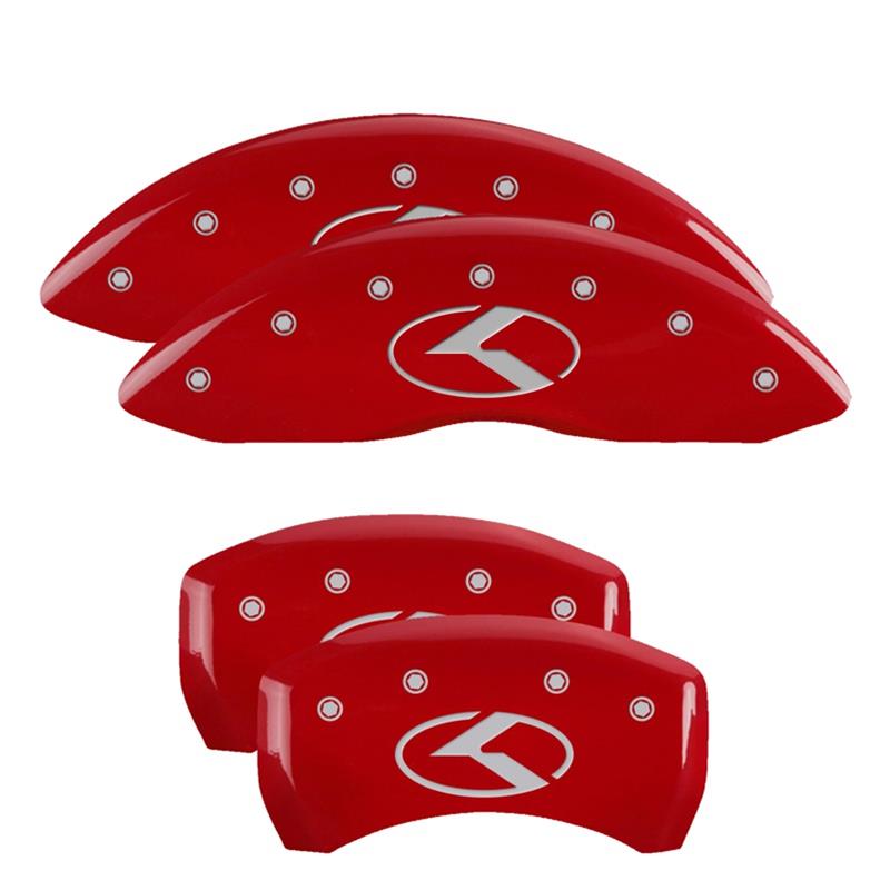 MGP Caliper Covers - Brake for 2020-2025 TELLURIDE 21196SCUSDF Set Of 4 Covers, Engraved Front And Rear: Custom Graphics, Designated Finish