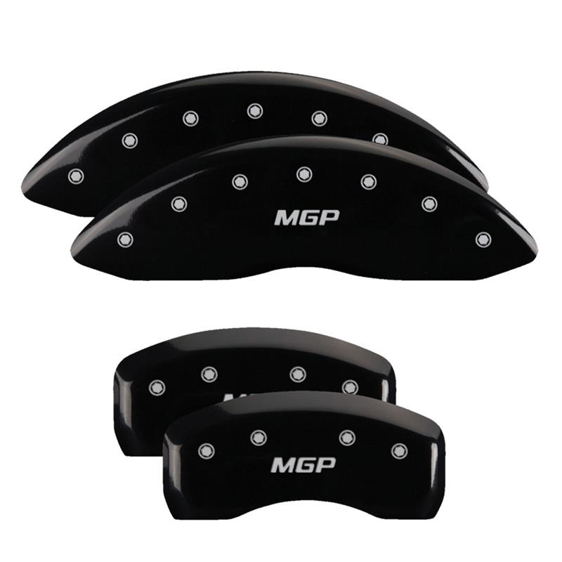 MGP 4 Caliper Covers Engraved Front & Rear MGP Black finish silver ch thumbnail 3