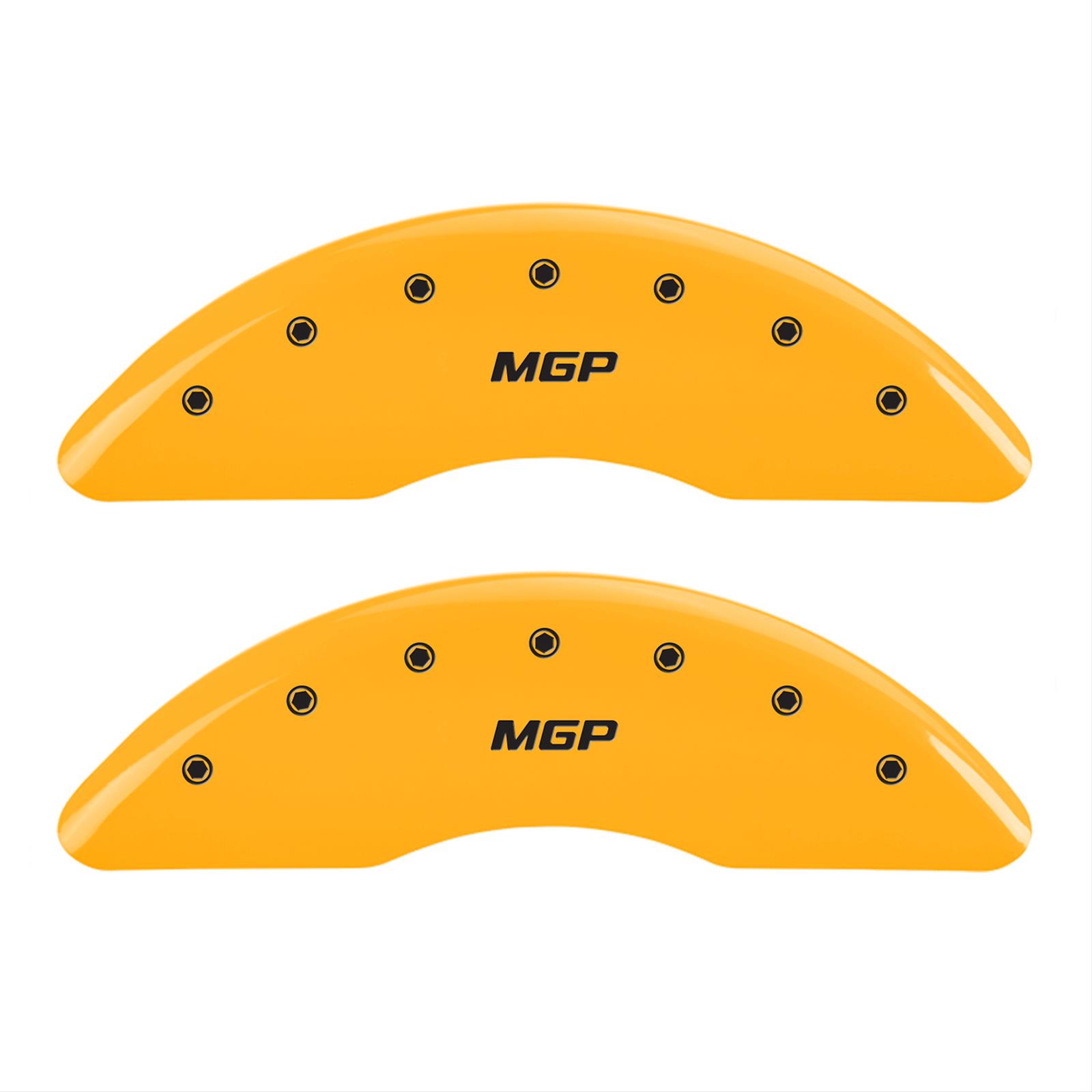 MGP 4 Caliper Covers Engraved Front & Rear MGP Yellow Finish Black Char 2010 Dodge Ram 2500 thumbnail 2