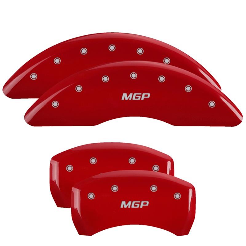 MGP Red Caliper Covers for 2019-2020 A220 - 23234SMGPRD Set of 4 caliper covers, Engraved Front and Rear: MGP, powder coat finish, silver characters