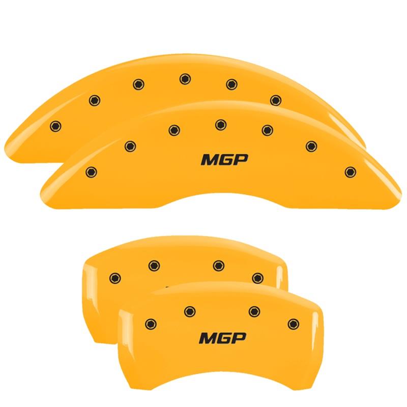 MGP Yellow Caliper Covers for 2019-2020 GLC300 - 23238SMGPYL Set of 4 caliper covers, Engraved Front and Rear: MGP, powder coat finish, black characters