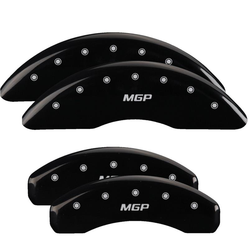 MGP Caliper Covers - Brake for 2018-2019 RANGE ROVER 25148SMGPBK Set of 4 caliper covers, Engraved Front and Rear: MGP, Black powder coat finish, silver characters