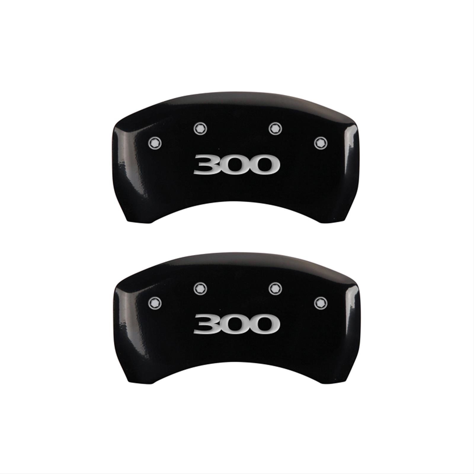 MGP 4 Caliper Covers Engraved Front & Rear 300 Black finish silver ch thumbnail 2