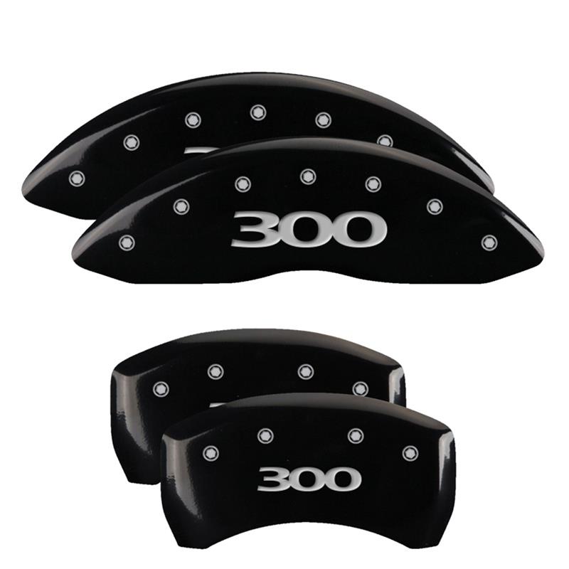 MGP 4 Caliper Covers Engraved Front & Rear 300 Black finish silver ch thumbnail 3