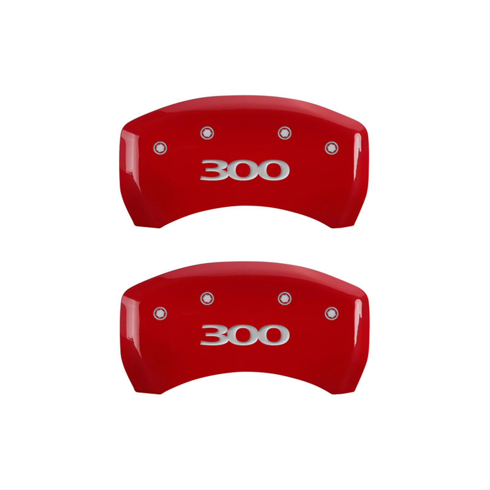 MGP 4 Caliper Covers Engraved Front & Rear 300 Red finish silver ch thumbnail 2