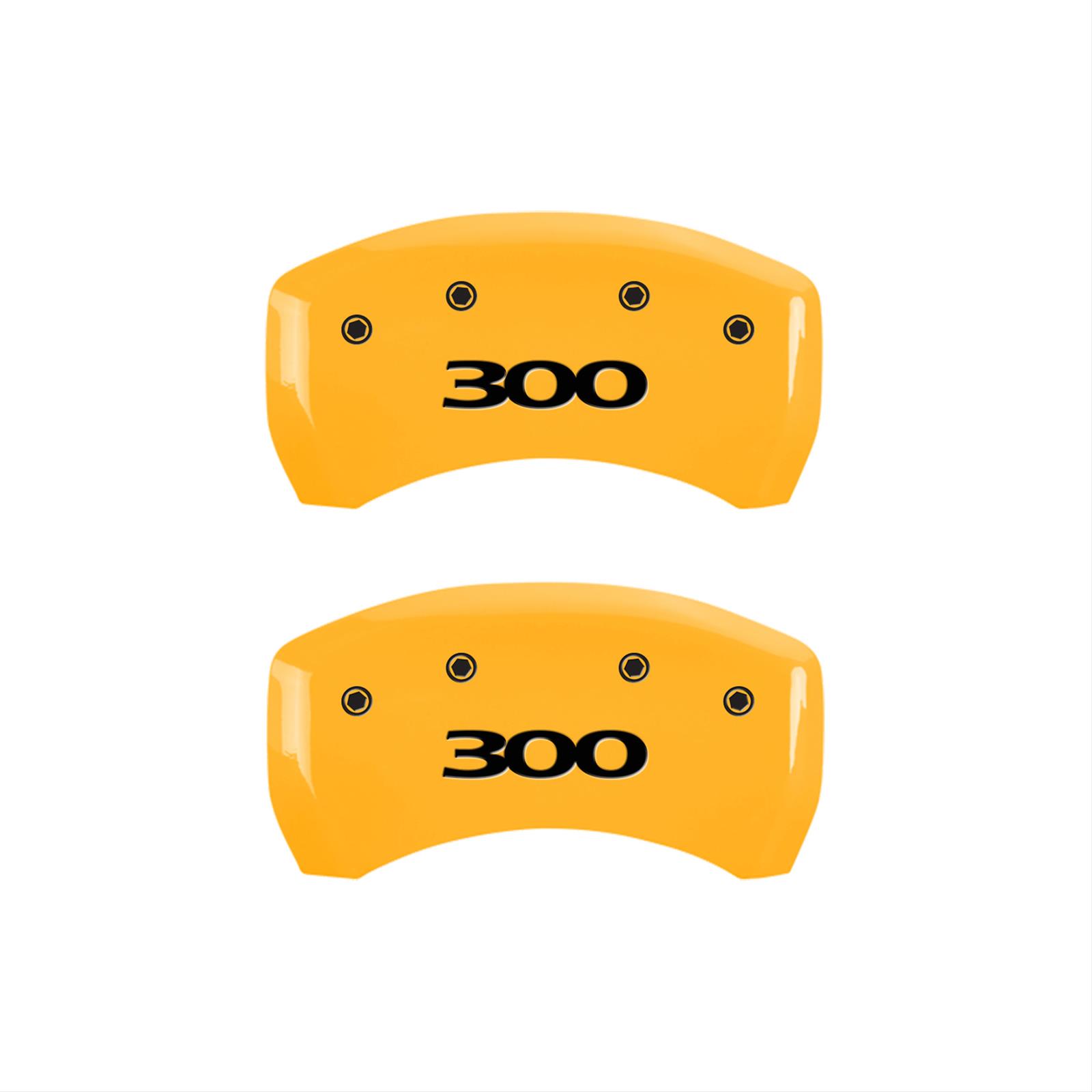 MGP 4 Caliper Covers Engraved Front & Rear 300 Yellow Finish Black Char 2007 Chrysler 300 thumbnail 2