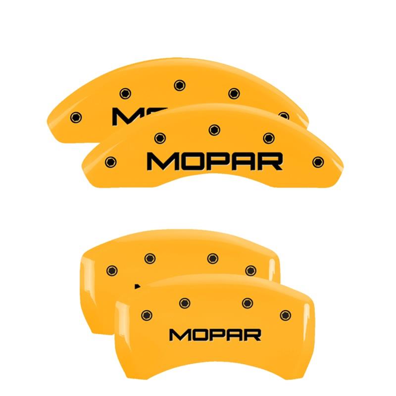 MGP 4 Caliper Covers Engraved Front & Rear Mopar Yellow Finish Black Char 2004 Chrysler Crossfire thumbnail 3