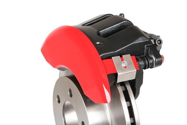 MGP 4 Caliper Covers Engraved Front & Rear Style 1/Chrysler Wing Red finish silver ch thumbnail 9