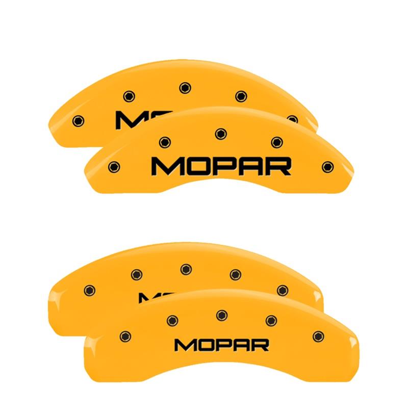 MGP 4 Caliper Covers Engraved Front & Rear Mopar Yellow Finish Black Char 1999 Chrysler Prowler thumbnail 3