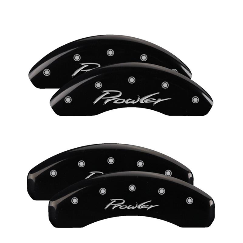 MGP 4 Caliper Covers Engraved Front & Rear Prowler Black finish silver ch thumbnail 3