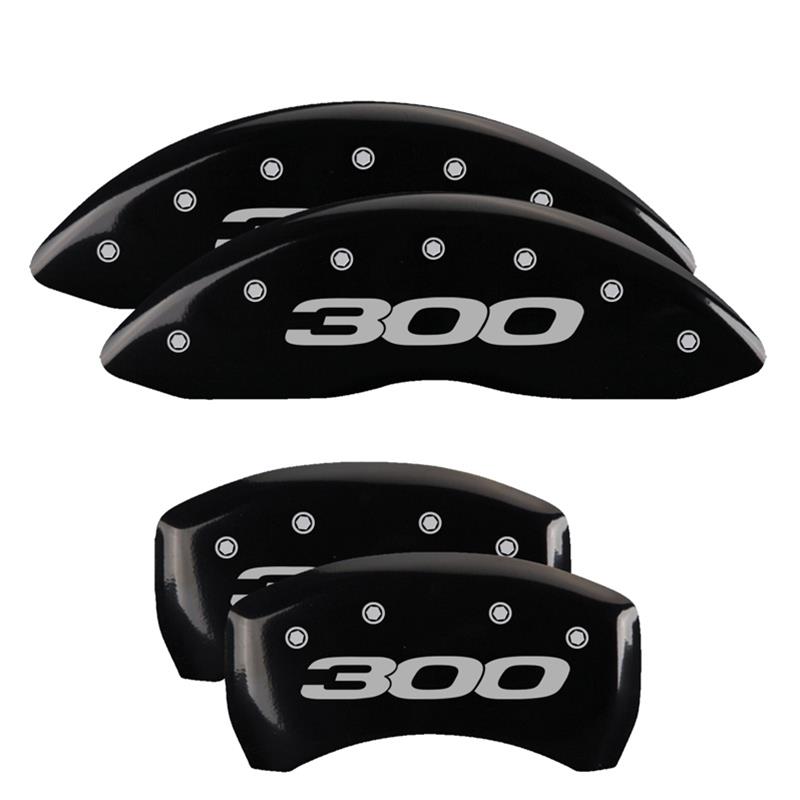 MGP 4 Caliper Covers Engraved Front & Rear 300/2017 Black Finish Silver Char 2013 Chrysler 300 thumbnail 2