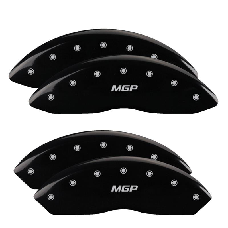 MGP 4 Caliper Covers Engraved Front & Rear MGP Black Finish Silver Char 2012 GMC Savana 2500 thumbnail 3